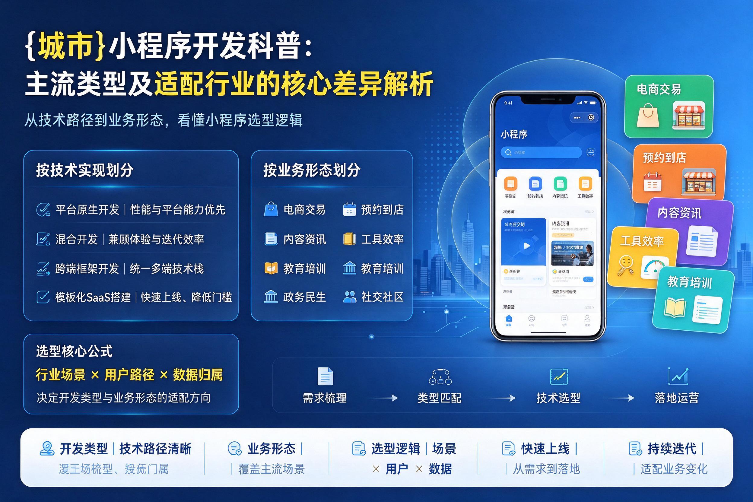 涟源小程序开发科普：主流类型及适配行业的核心差异解析